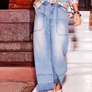 New York & Company Soho Culotte Raw Hem Jeans